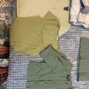 Cotton On Olive and Cream Cardigan Set